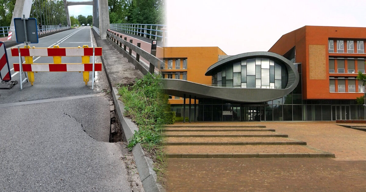 Brug bij Eefde per direct afgesloten vanwege zinkgat
